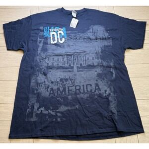 Washington DC New W/ White House Tag Gildan Short Sleeve Men's XL Navy T‎ Shirt